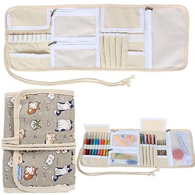 Teamoy Bezahlbare Häkelnadel-Aufbewahrungstasche, Perfekt für Häkel- und Strickzubehör, Aufbewahrung, Reisen und als Geschenk (Nadeln nicht enthalten) - Süß