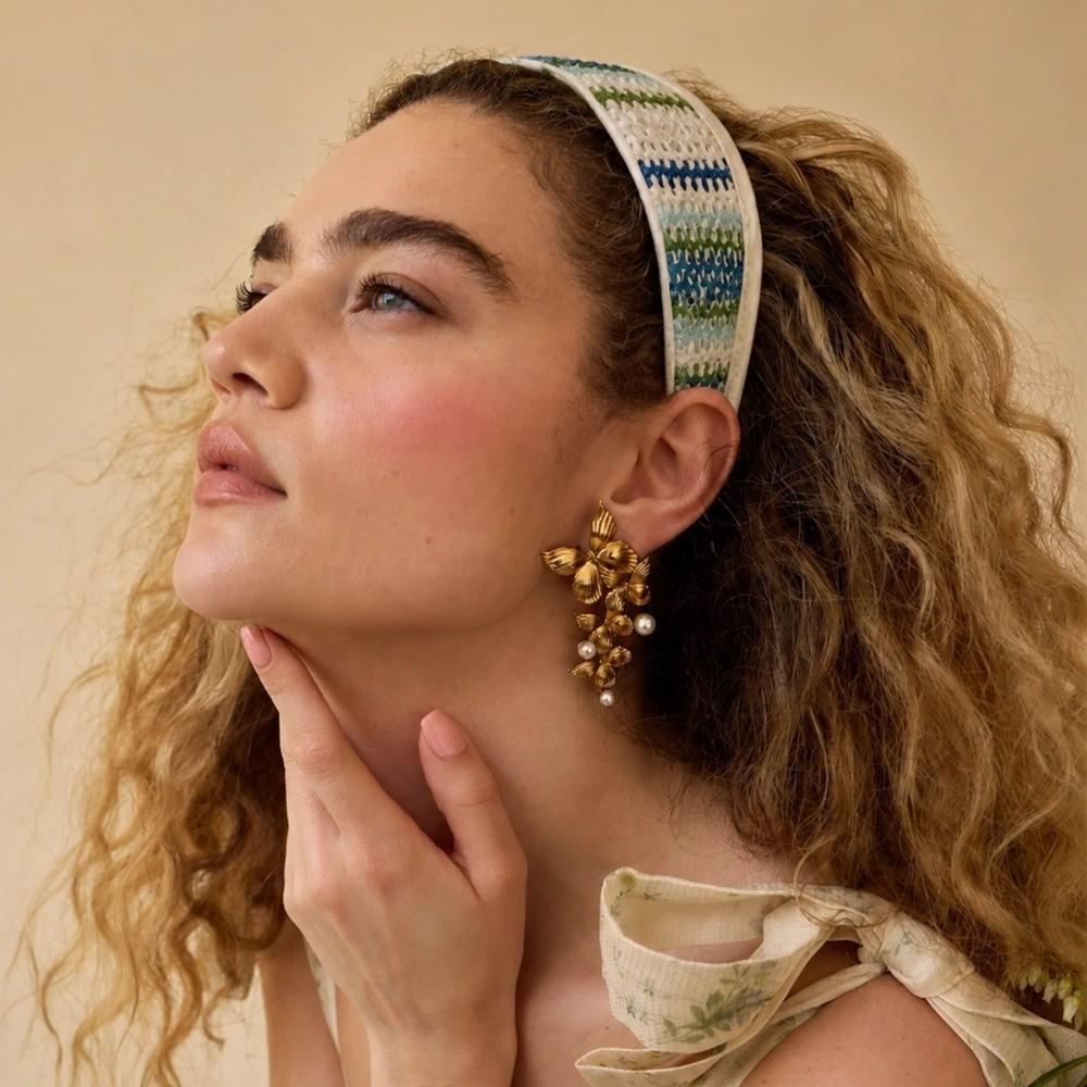 Bohemian Straw Woven Headband Wide-Brimmed Braided Hair Hoop New Rattan Weaving Hairband  Women