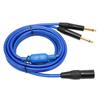 XLR to Dual 6.35mm Cable Stereo Low Loss Mono Plug XLR Male Y Splitter Cord for Mic Mixer Amplifier 3.3ft