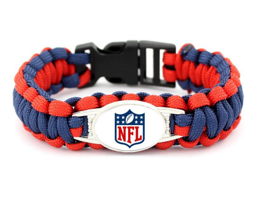Handgeflochtenes NFL Paracord-Armband für Herren - 32 Teamoptionen für europäische & amerikanische Sportler