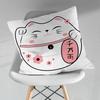 Cartoon Glückskatze Japanisch Verschiedene Größen Quadratische Kissenhülle Für Auto Haus Schlafzimmer Dekor Geburtstag Geschenk