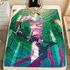 1Pc Angel Anime Print Flannel Blanket, High Quality Comfortable for All Seasons, Home Decor, Warmth and Comfort, Perfect for Christmas Gifts 05