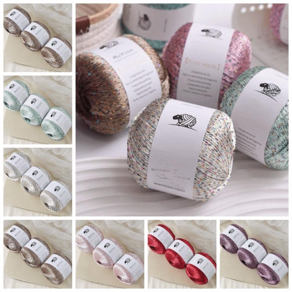 Dense Sequin Crochet Thread Nylon Crochet Supplies Handmade DIY Woven Thread Handmade Projects