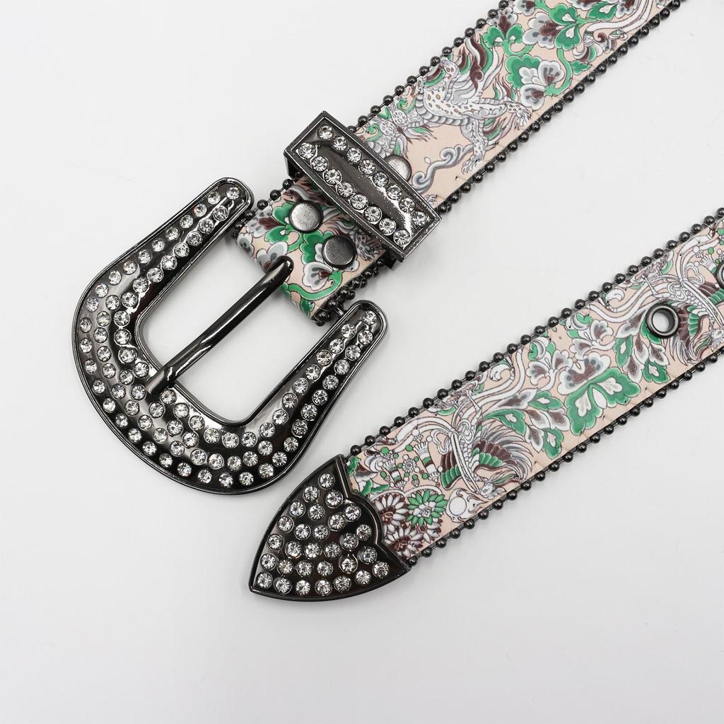 New Y2K Floral Rhinestone Belt: Chic Sexy European & American Style, High-End Women's Fashion Accessory