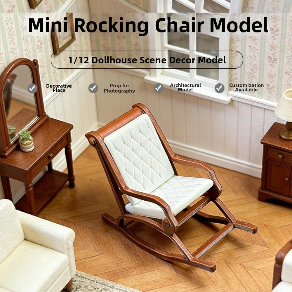 New 1:12 Dollhouse Simulation Tea Table Mini Plastic European Style Sofa Dollhouse Chair Model
