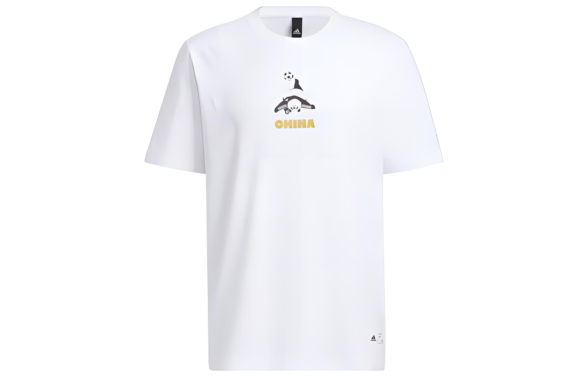 

Adidas T Shirts Men s White Crew Neck Moderate Straight Fit HS4397 XXXL