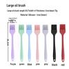 Silicone Cooking Utensil Set: Oil Brush, Scraper, Basting Brush, Ladle, Spatula, Tongs, Cream Spatula (Mini Set, One-Piece Design)