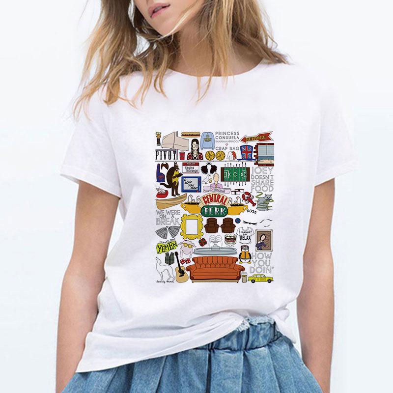 Friend Tv Show Women Femme Clothes T Shirt Female T Shirt T Shirt Top Tee Shirts
