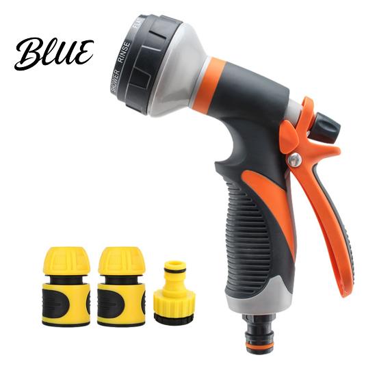 Garden Hose Nozzle Nozzle High Pressure Heavy Duty Hand Strong Spray Water Sprayer Adjustable for Plants Watering Car Washing Sidewalk Cleaning