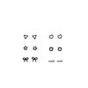Korean Geometric Stud Earrings, Minimalist Six-Piece Set, Versatile Style