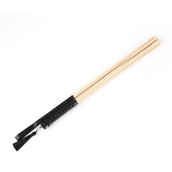 Wooden BDSM Paddle Stick for Couples Role Play Sex Game Long Bamboo Spanking Wand 19" Whip Flogger Flirting Training Tool for Adults Bedtime