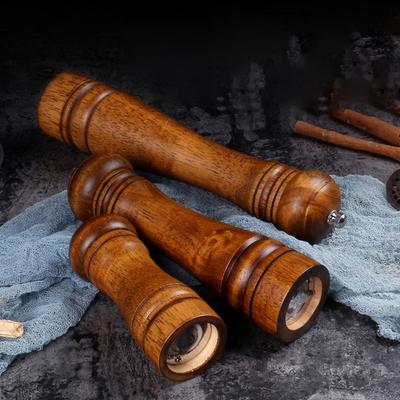 5" 8"10" Manuelle Pfeffermühle Eichenholz Salzmühle und Pfeffermühle Einstellbares Keramikmahlwerk Mehrzweck-Gewürzstreuer Küchenwerkzeug
