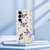 For Samsung Galaxy A56 5G Case Purple Butterflies Pattern Printing Straight Edge TPU Phone Back Cover