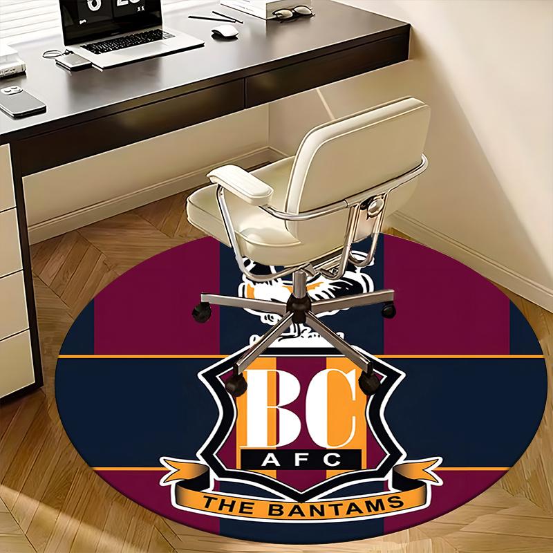 BC AFC,The Bantams Crest Chair mat Round Rug Office carpet, Non slip, Suitable for Living Rooms, Bedrooms decor.1205005a