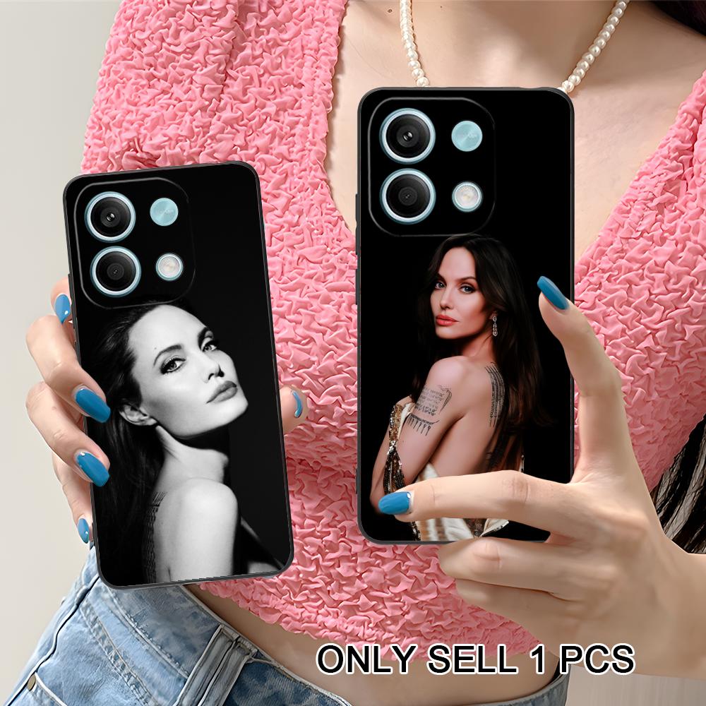 Angel Jolie Matte TPU Mobile Phone Case for Xiaomi Redmi 15 14 13 12 A5 3 2 1 C Plus 4G 5G Colorful Printing Cover