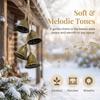 Bronze color Christmas Cone Metal Bells Rustic Hangable Christmas Bell Pendant DIY Craft Hollow Antique Finished Hanging Bell