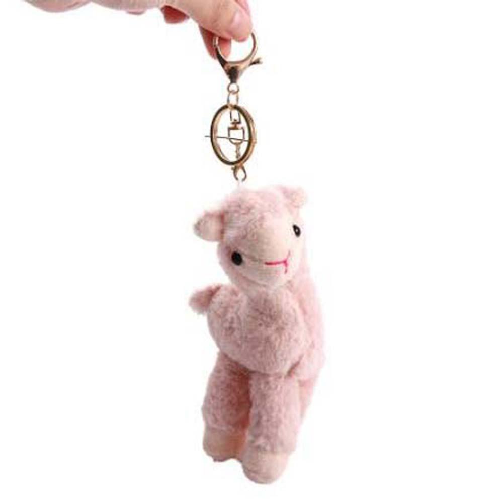 Handmade Backpack Accessory Sheep Key Ring Alpaca Keychain Animal Keyring Stuffed Toy Keychain