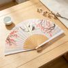 Chinese Printed Portable Retro Handheld Fan Used for Daily Dressing Photos Props Home Art Decoration