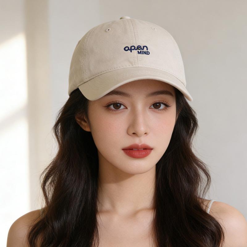 Spring And Summer Letter Embroidered Peaked Cap Female Face Small Baseball Cap Couple Versatile Sun Hat Tide
