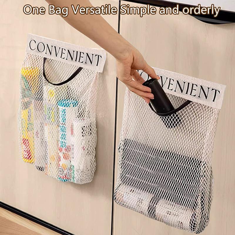 Uchwyt na worki na śmieci Siatka do przechowywania Torebka na zakupy Organizer Dyspenser na folię aluminiową, worki na śmieci, folię spożywczą, torby na zakupy