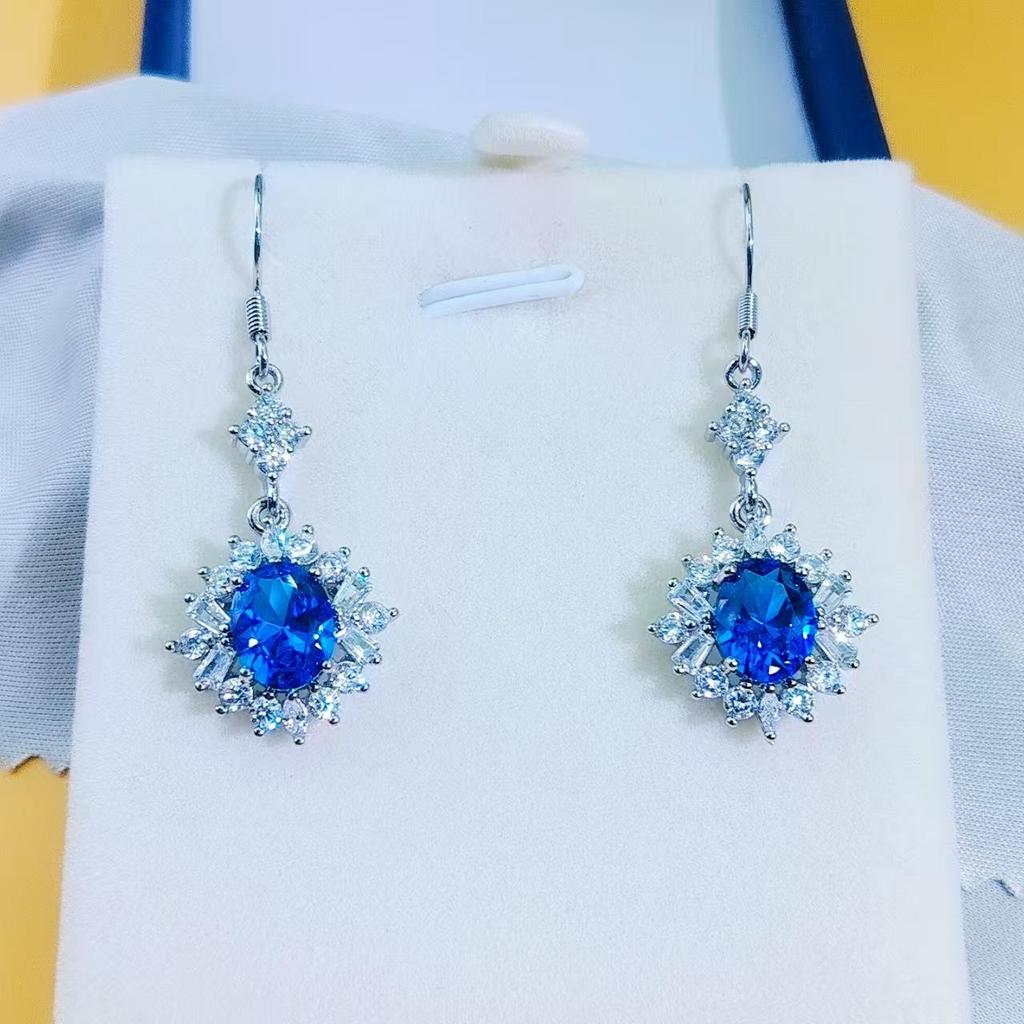 Luxury Pigeon Blood Red Ruby Jewelry Set: Ring, Earrings & Necklace