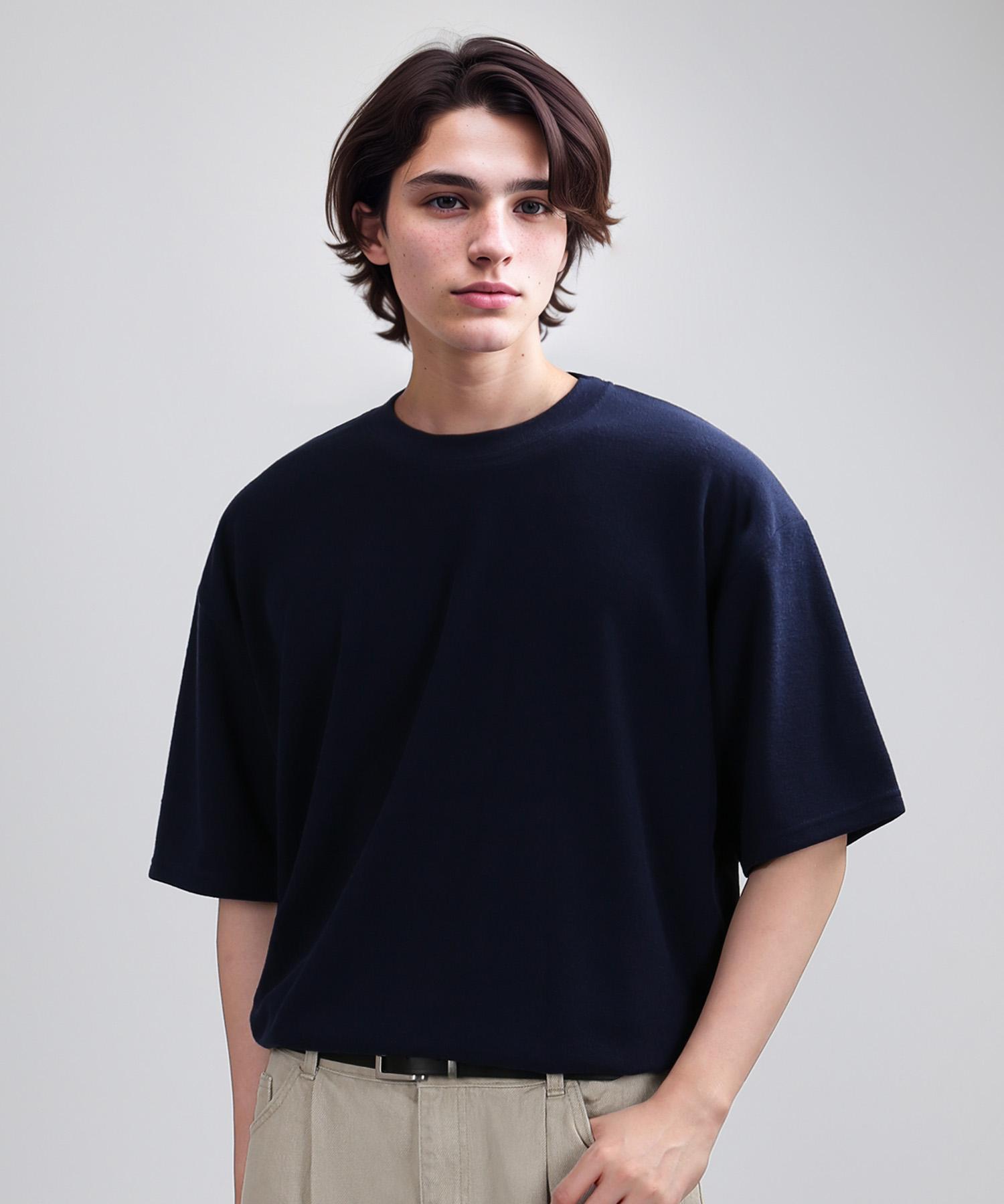 Berry Vein Knit Tex Over Sleeve (Navy) L