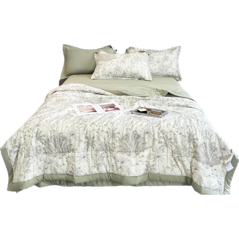 

ANCHOW Washed Cotton Soybean Quilt, Coconut Grove Pattern