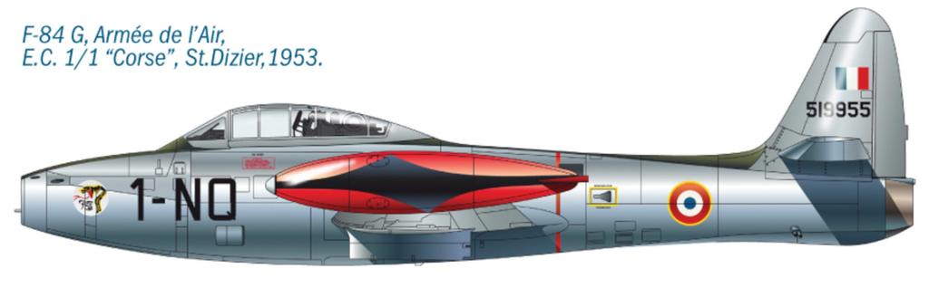 Italeri Scale American Thunderjet Plastic Model Kit IT1321 1/72 F-84G (Airplane)