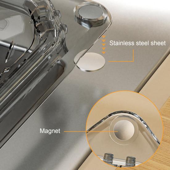 Magnetic Triangle Drain Basket Sink Corner Strainer Kitchen Sink Strainer Basket Waste Catcher for Food Scraps Fruits Vegetables