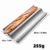 Stampo per Baguette in Acciaio al Carbonio 2/3/4 Scomparti Teglia per la Cottura della Baguette Stampo Durevole per la Cottura del Pane Cucina di Casa
