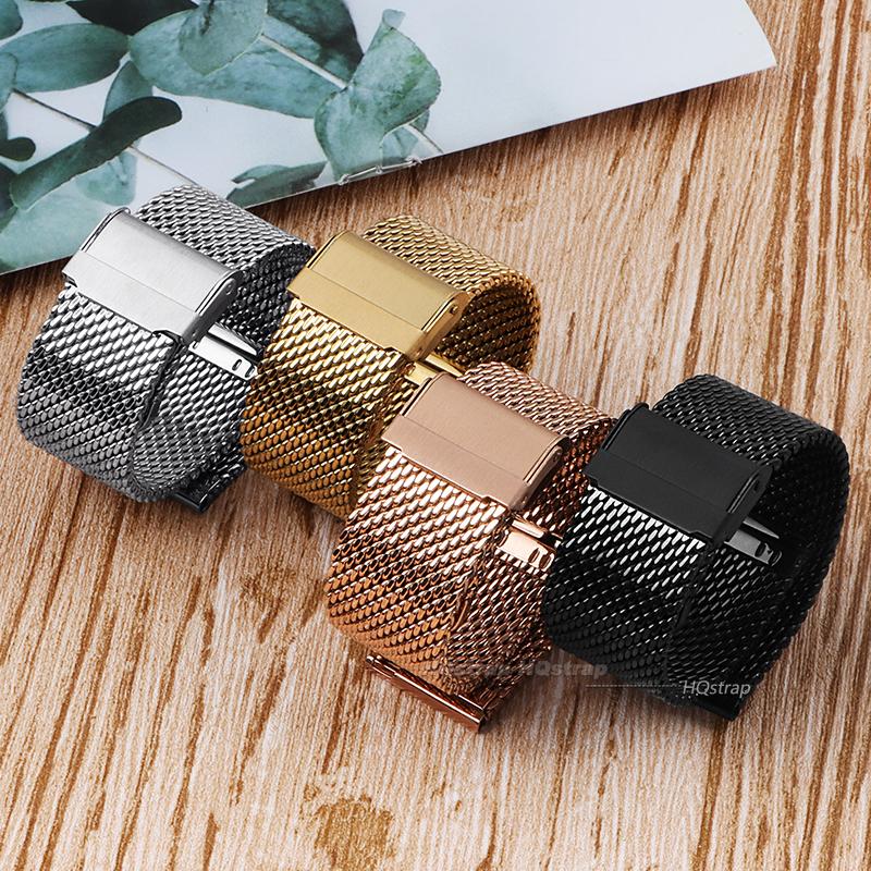1.0MM Mesh Watch Strap for Seiko Steel Milanese Strap for DW Watch Quick Release Bands 18mm 20mm 22mm 24mm Men Women Watch Band