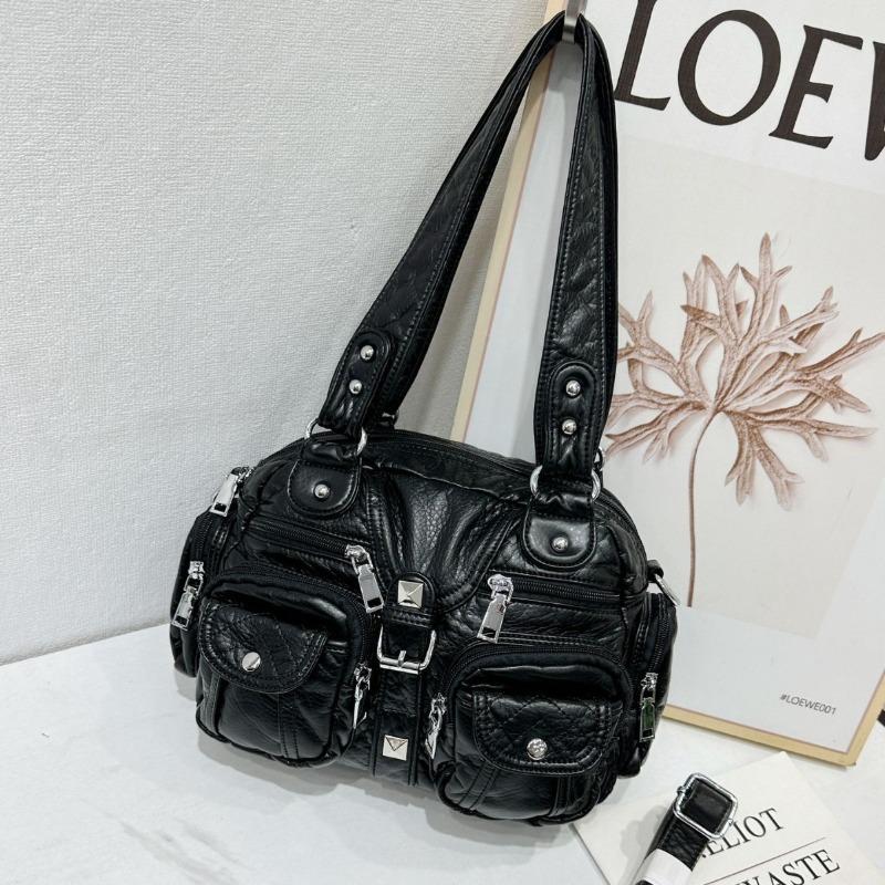 Niche Vintage High-capacity Locomotive Multi-pocket Underarm Bag All-in-one Commuter Shoulder Tote Crossbody Bag