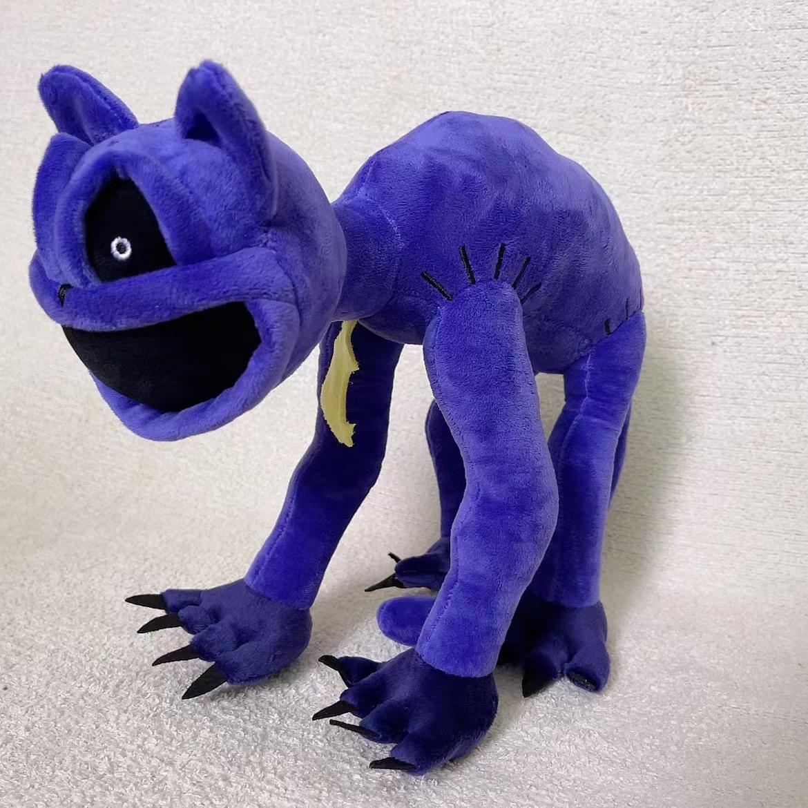 Ужас Улыбка Фиолетовый Кот Монстр Улыбающиеся Существа Большой Рот Фиолетовый Кот Кукла Плюшевая Игрушка Ordinary Packaging