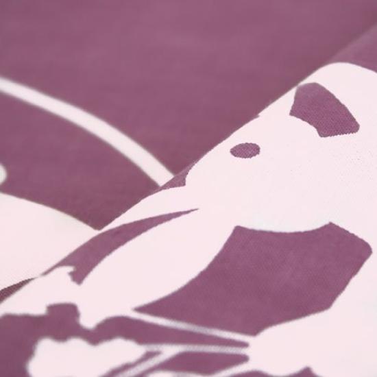 Dyeing Anbo Tenugui and Authentic Dyed Cotton Made in 35cm x 100cm "Rabbit Carrot, Purple" 100% Tokuoka, Japan,