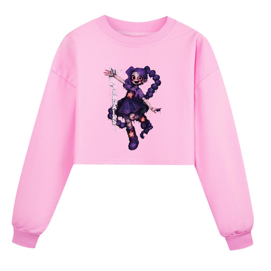 5583 Multi-color Fashion Kids Girls Lily Lovebraids Printed Long Sleeves Sweatshirt