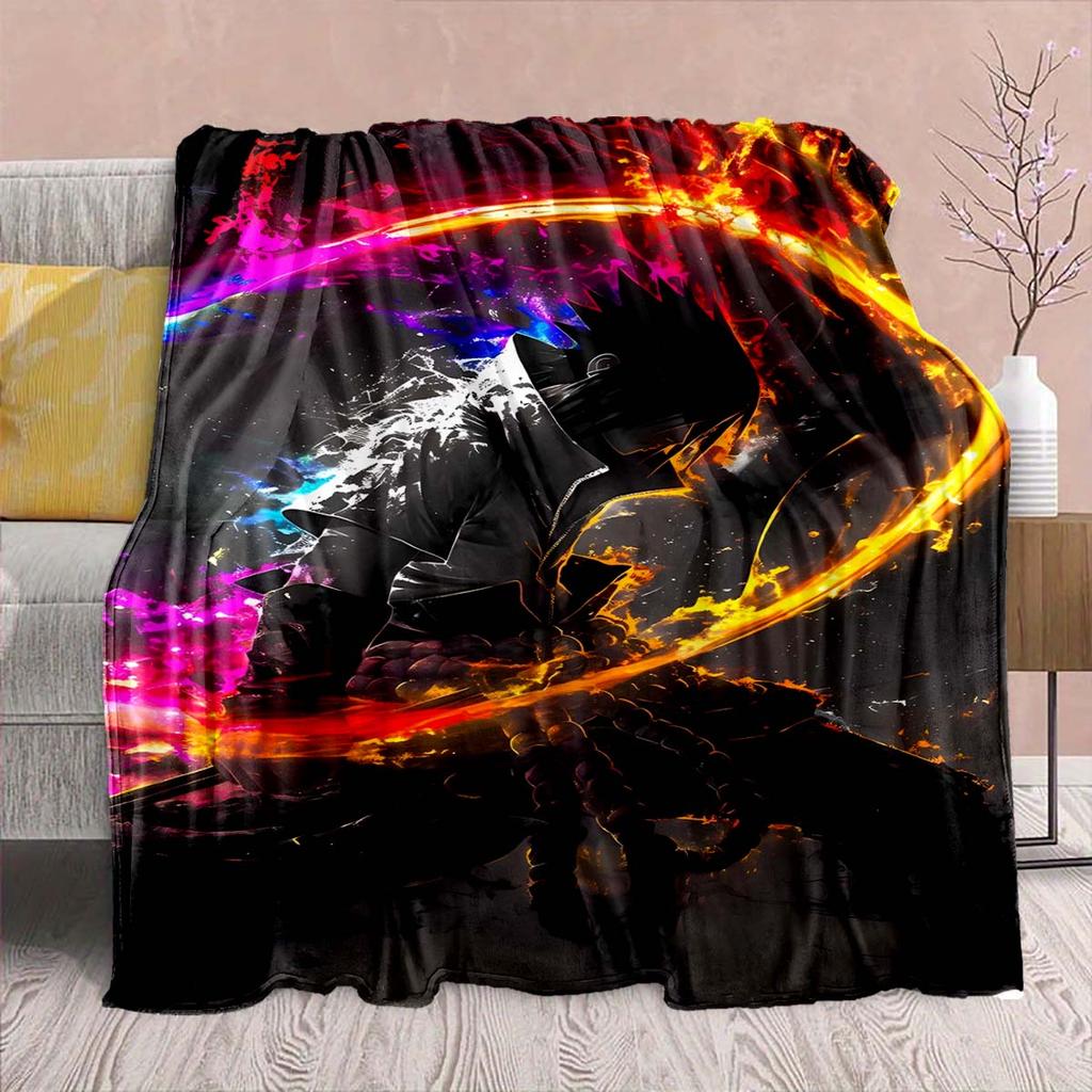 Naruto Anime Flannel Blanket - Soft Warm Perfect for Sofa, Bedding Camping Travel Office Home Decor -QJY