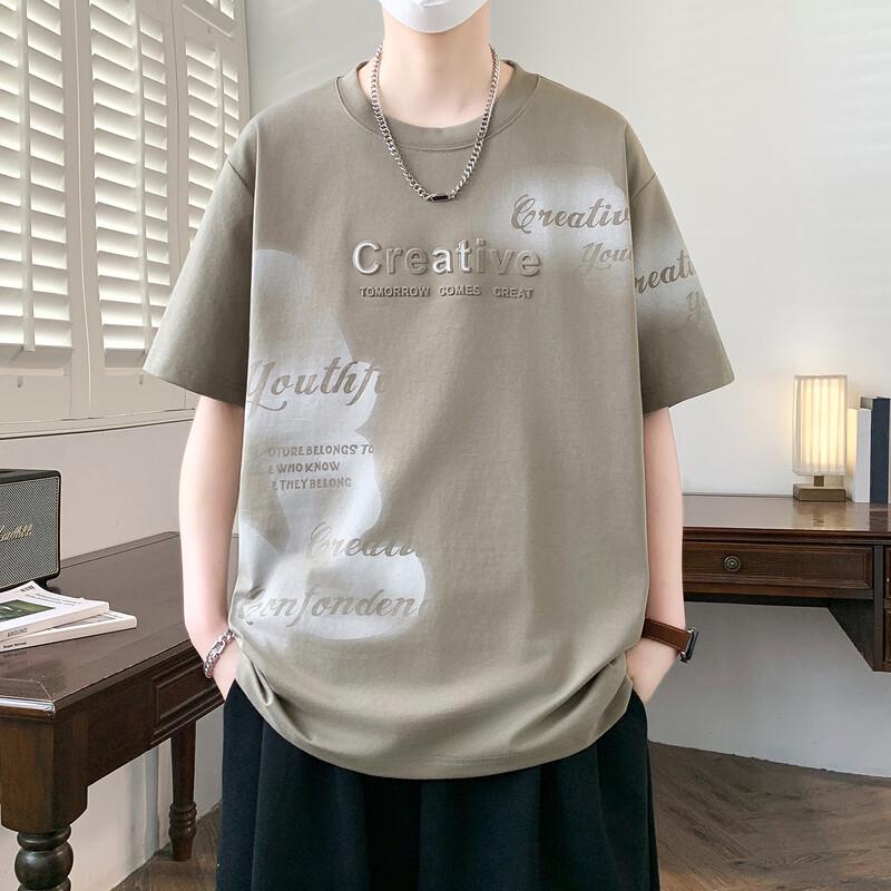 Men s Letter Print Casual T-Shirt XL
