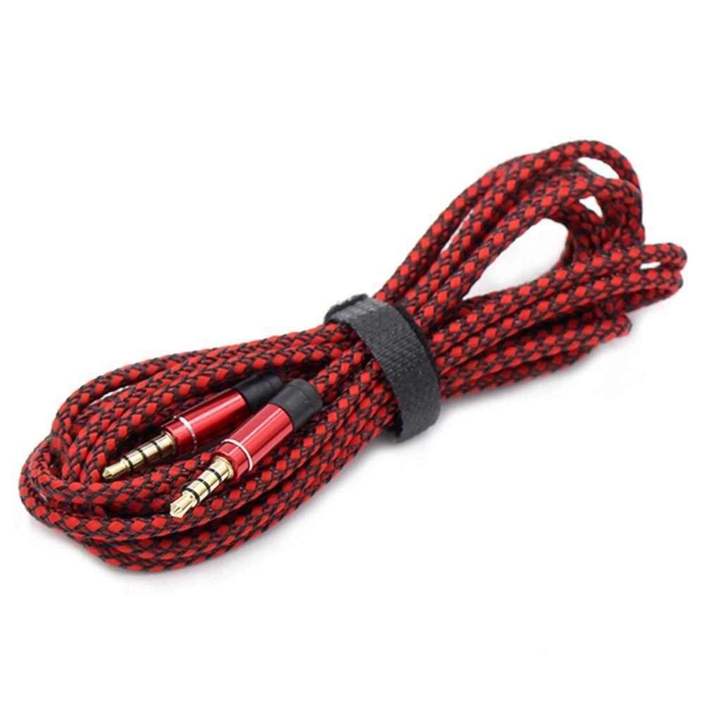 Cord 4 Poles Cable 3.5mm Male to Male Audio Adapter Cord AUX Cord 3.5mm Audio Cable Car AUX Cable