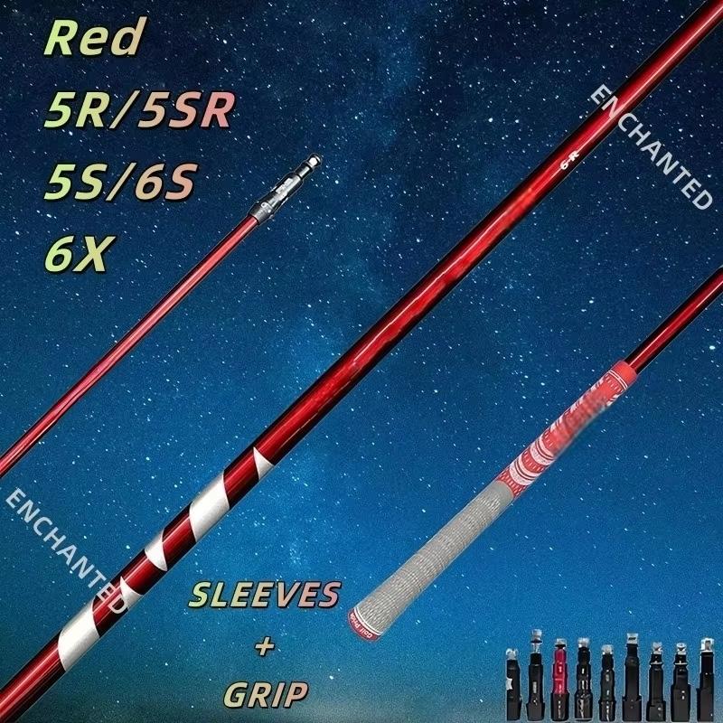 Red Golf Club Shaft 45 Inch TR5/6/R/SR/S/X Graphite with Grip And Sleeve Tip 0.335 Inches for Enhanced Performance Taylor-5R