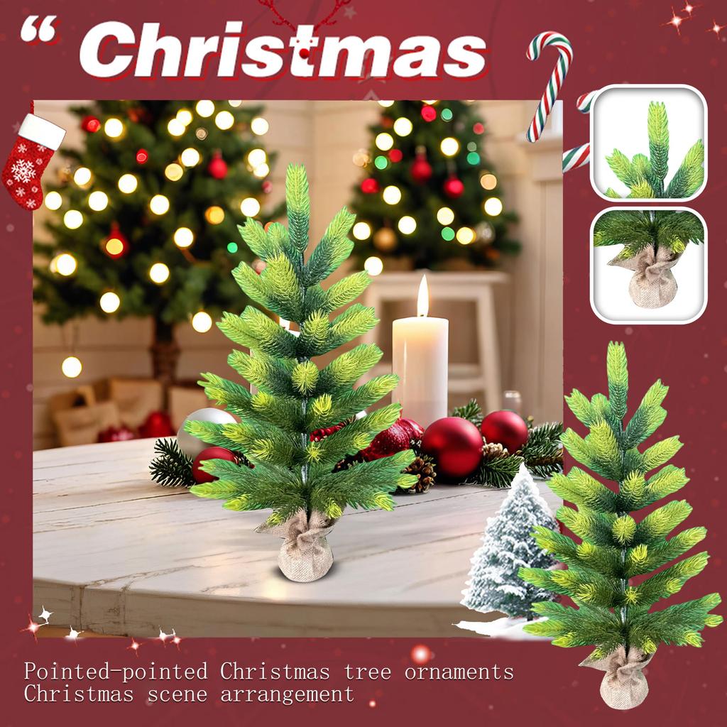 Pointed Christmas Tree Ornaments Christmas Scene Arrangement