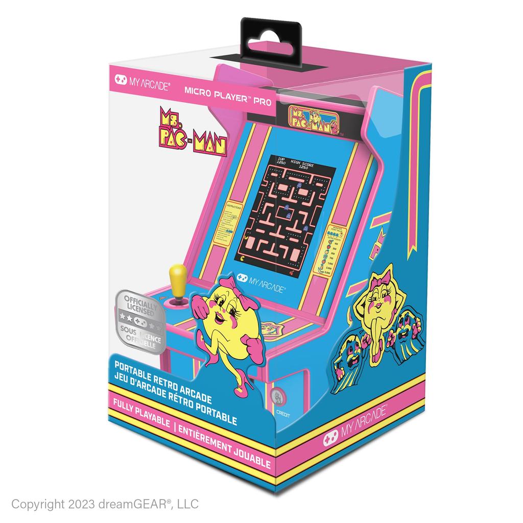 My Arcade Kawaii Ms. Pac-Man Micro Player Pro 6,75 Zoll, Retro-Spiel, Niedlich, Kleine Arcade
