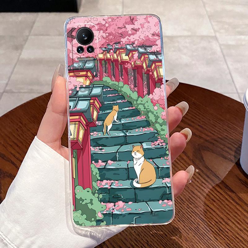 Casing For Xiaomi Mi Civi / 1S Ultra Thin Clear Transparent Aesthetic Cute Cat Astronaut Phone Case Back Protective Cover Shell