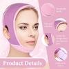 V Line Lifting Mask Chin Strap for Sleeping, Double Chin Eliminator, Jaw Exerciser, Jawline Shaper, Face Lift Device, Skin Care Tools Gift(Purple)