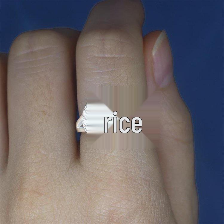 S925 Sterling Silver Moon and Star Crescent Diamond Ring for Women