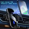 Wireless Car Phone Holder Stand 15W Fast Charge Touch Control Air Vent Phone Bracket Tempered Glass Panel for iPhone Android