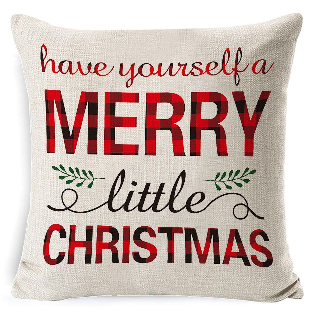 Christmas Pillowcase Home European Linen Sofa Cover Cushion Cushion Pillowcase Back Cushion