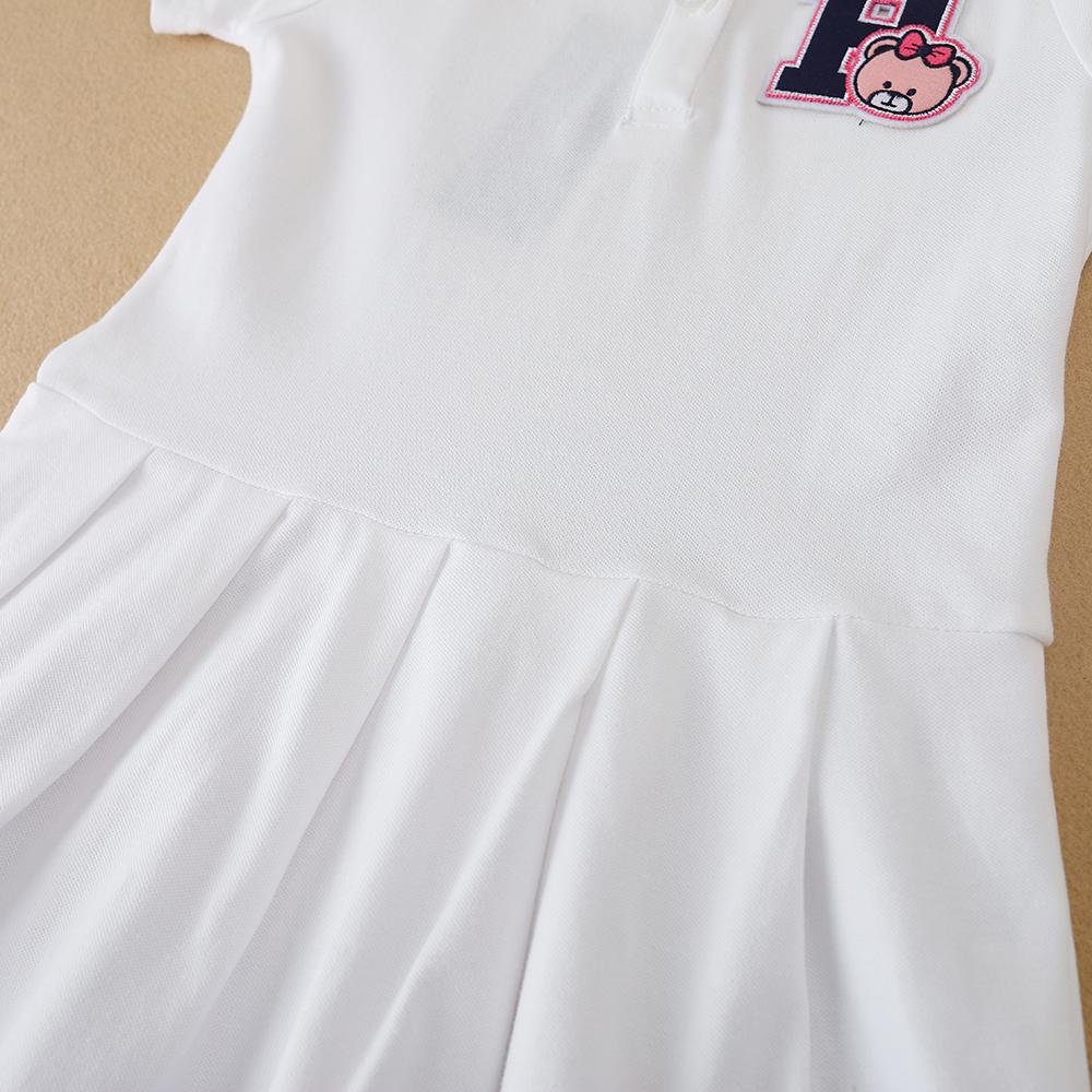 Mädchen Baby Kleider Kinder Casual POLO Kleider 2023 Neue Schule Kleidung Kurzarm Sommer kinder Kleidung Kleines Mädchen