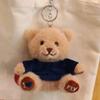 Stuffed Animal Plush Bear Key Chain Soft Stuffed Bear Key Ring Bear Pendant Doll  Bag Accessories