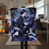 1PC Black Butler Print Flannel Blanket, High quality All Seasons, Home Decor, Warmth and Comfort, Perfect for Christmas Gifts