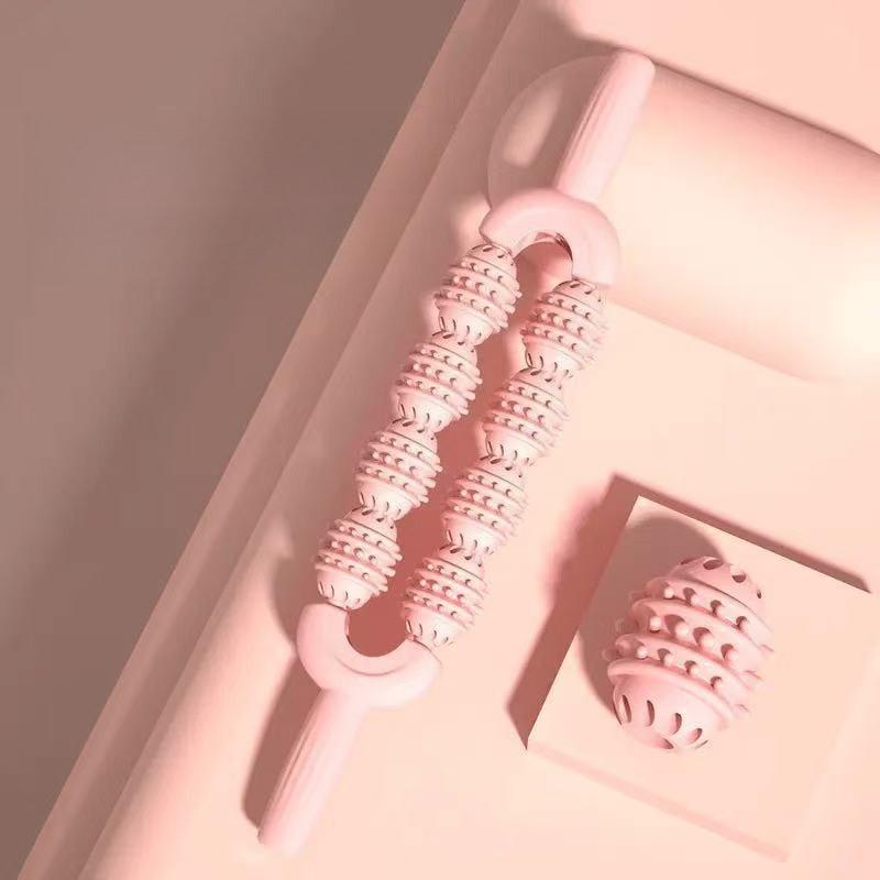 Wolfsbane Manual Cervical Massager Cervical Waist Back Leg Muscle Relaxation Roller Yoga Stick Muscle Fitness Equipment